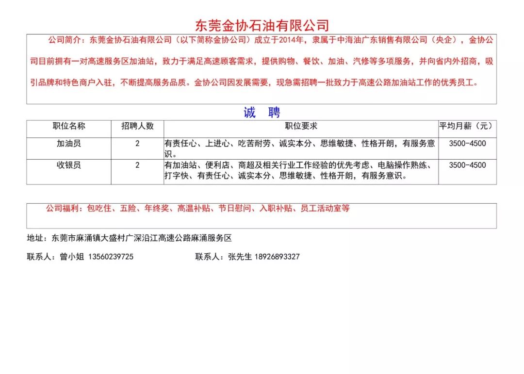 石河村最新招聘信息总览